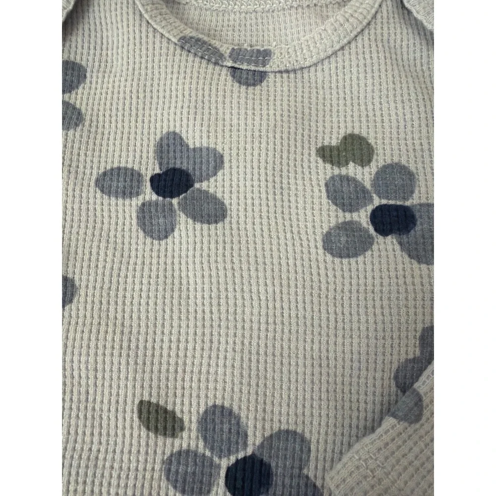 Carters Bodysuits Baby Girl 6Mo Blue Pink Excellent Lot of 3 Floral Striped L/S